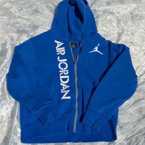Air Jordan blue zip up hoodie
